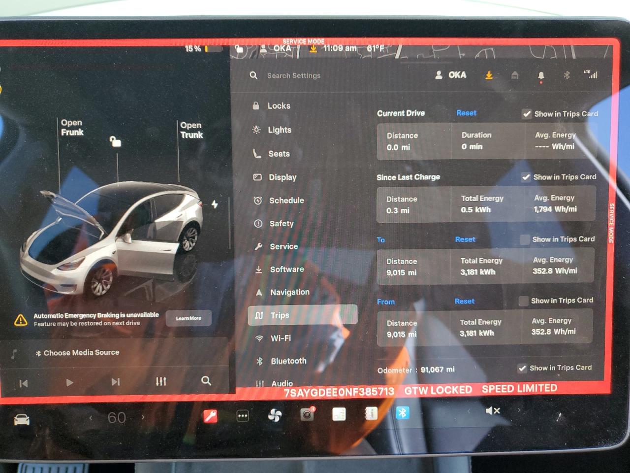 2022 Tesla Model Y VIN: 7SAYGDEE0NF385713 Lot: 90443615