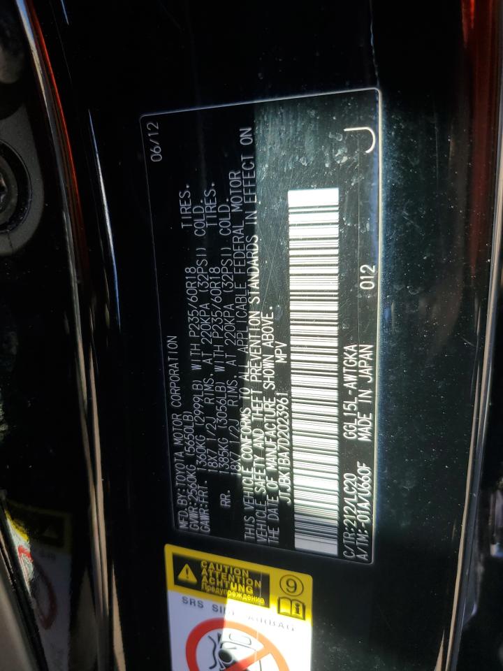 2013 Lexus Rx 350 Base VIN: JTJBK1BA7D2023961 Lot: 91844695