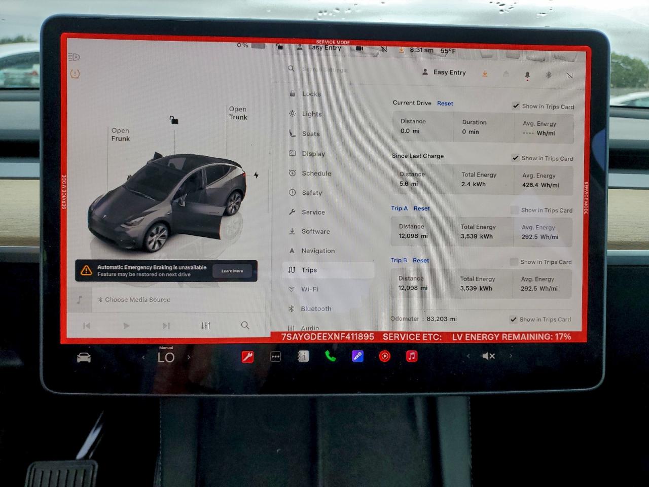 2022 Tesla Model Y VIN: 7SAYGDEEXNF411895 Lot: 92825395