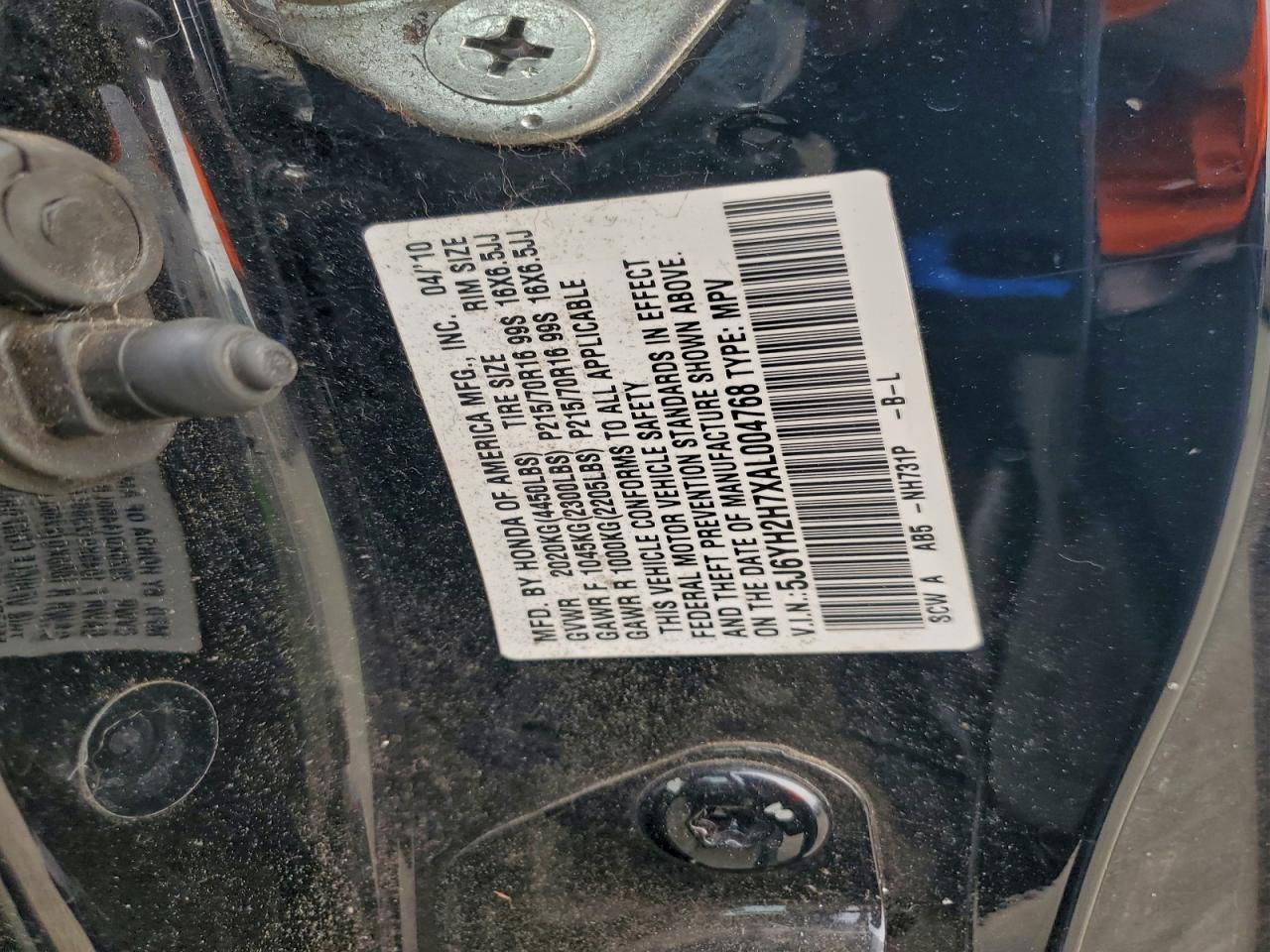 2010 Honda Element Ex VIN: 5J6YH2H7XAL004768 Lot: 93597875