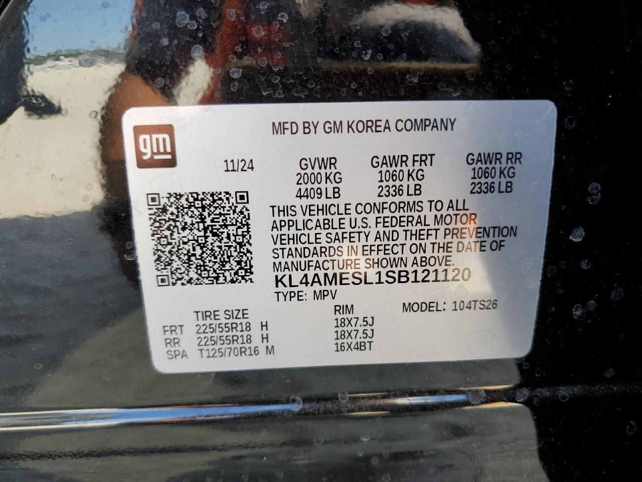 2025 Buick Encore Gx Sport Touring VIN: KL4AMESL1SB121120 Lot: 91445605