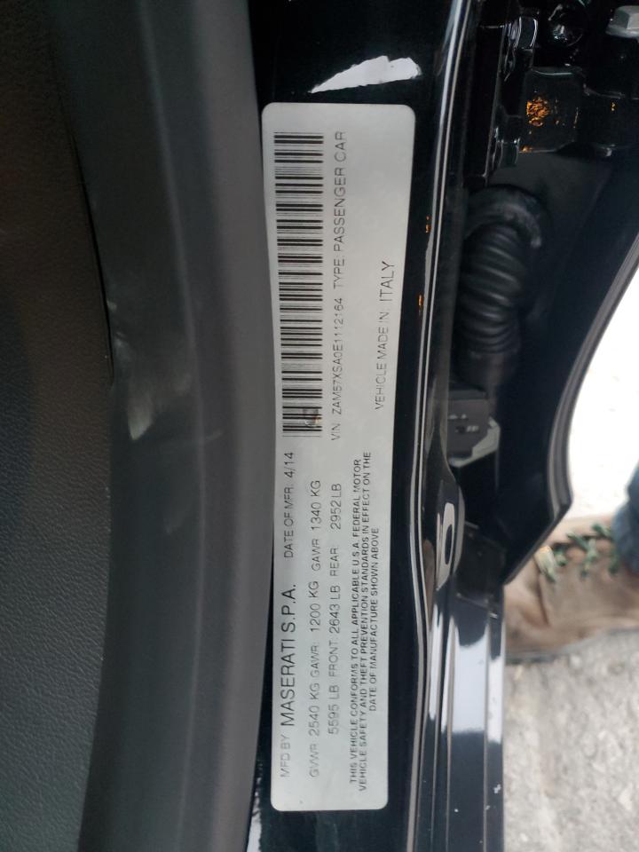 2014 Maserati Ghibli VIN: ZAM57XSA0E1112164 Lot: 92433575