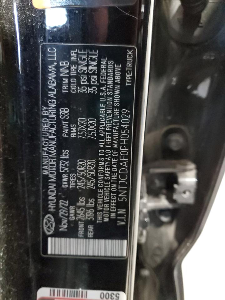 2023 Hyundai Santa Cruz Night VIN: 5NTJCDAF0PH054029 Lot: 93460035