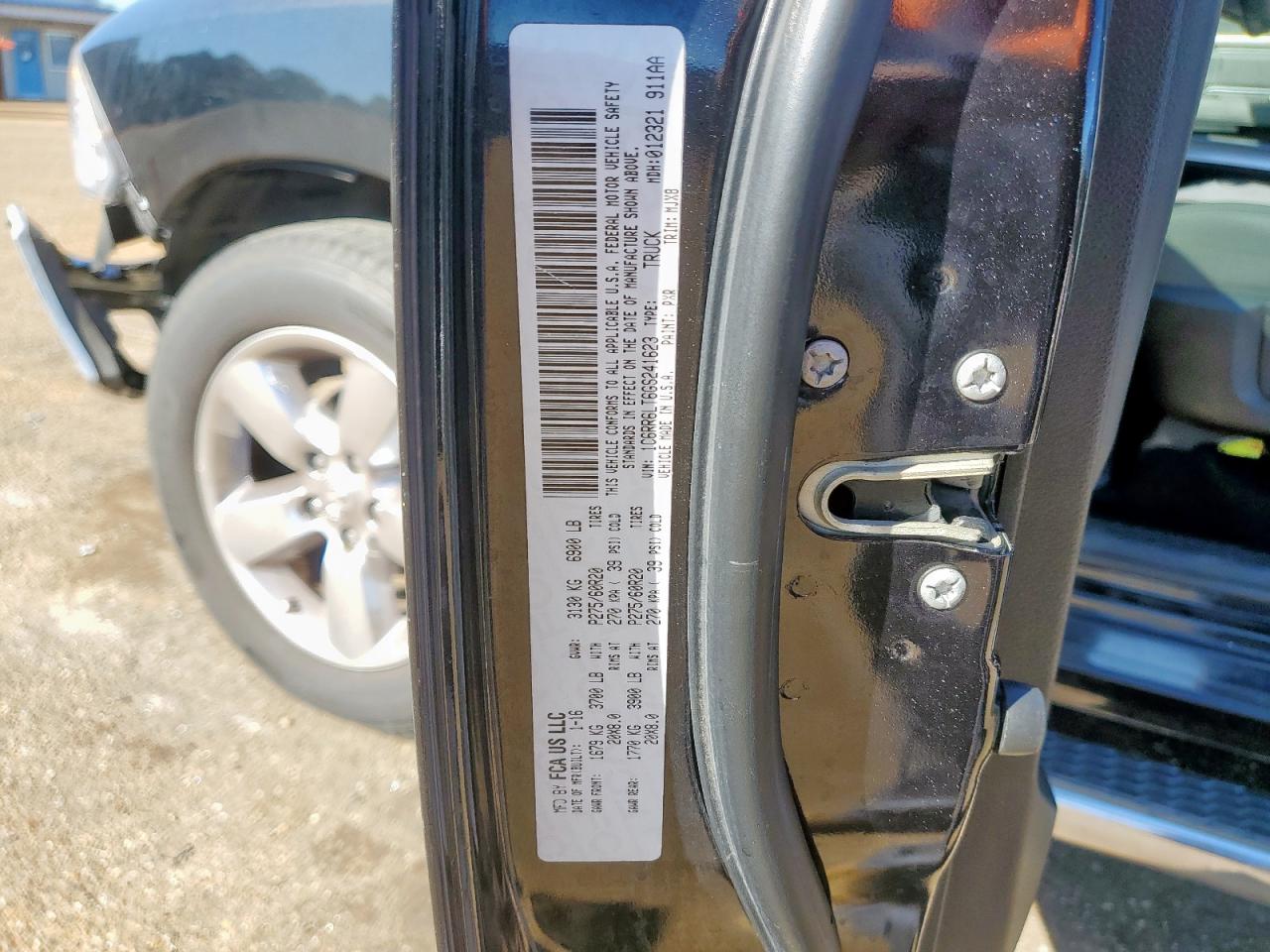 2016 Ram 1500 Slt VIN: 1C6RR6LT6GS241623 Lot: 91656265