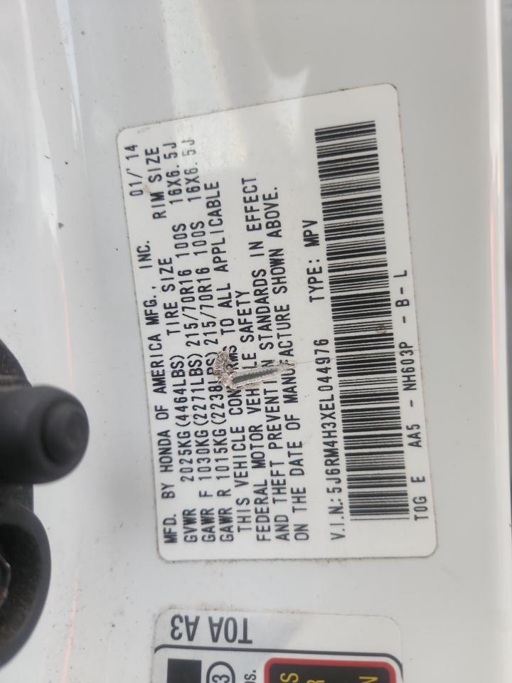 2014 Honda Cr-V Lx VIN: 5J6RM4H3XEL044976 Lot: 89550675