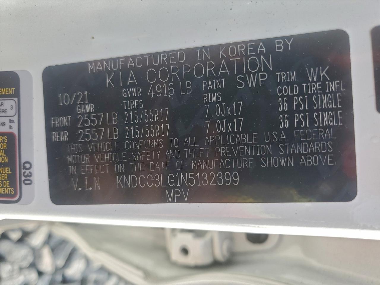 2022 Kia Niro S VIN: KNDCC3LG1N5132399 Lot: 94303085