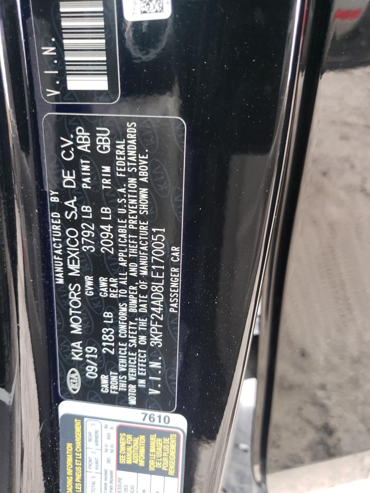 2020 Kia Forte Fe VIN: 3KPF24AD8LE170051 Lot: 90692745