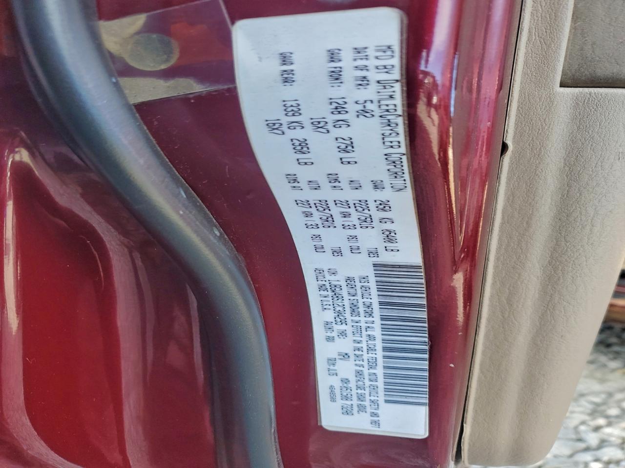 2002 Jeep Grand Cherokee Laredo VIN: 1J8GW48S12C304295 Lot: 94407115