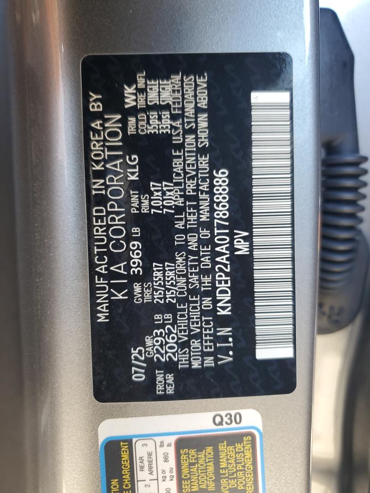 2026 Kia Seltos Lx VIN: KNDEP2AA0T7868886 Lot: 92033635