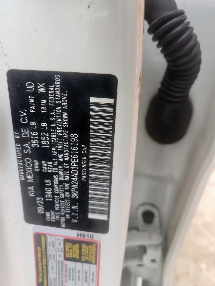 2023 Kia Rio Lx VIN: 3KPA24AD1PE616198 Lot: 93815245