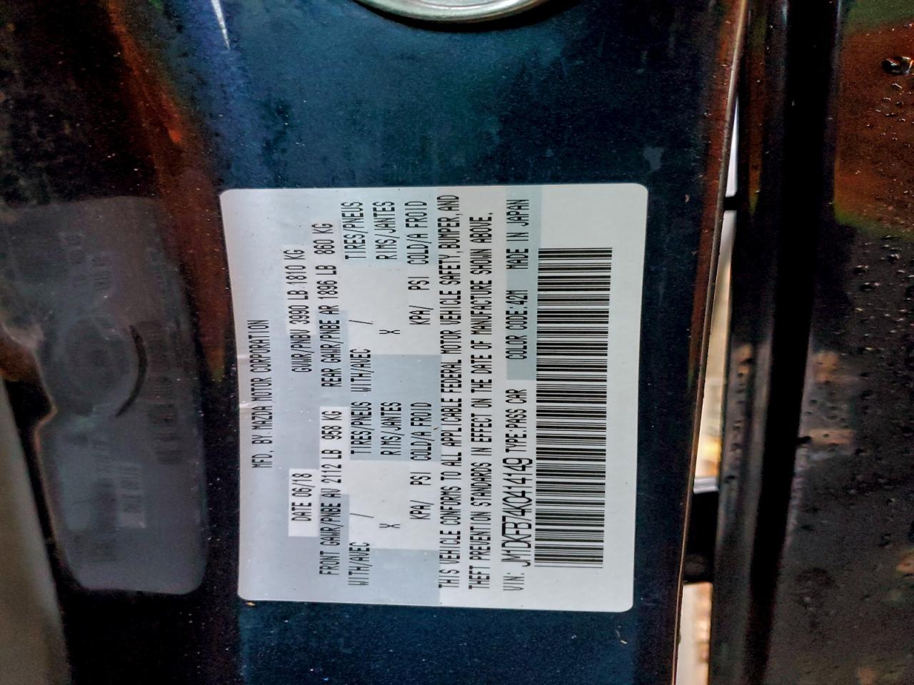 2019 Mazda Cx-3 Sport VIN: JM1DKFB74K0414149 Lot: 94333835