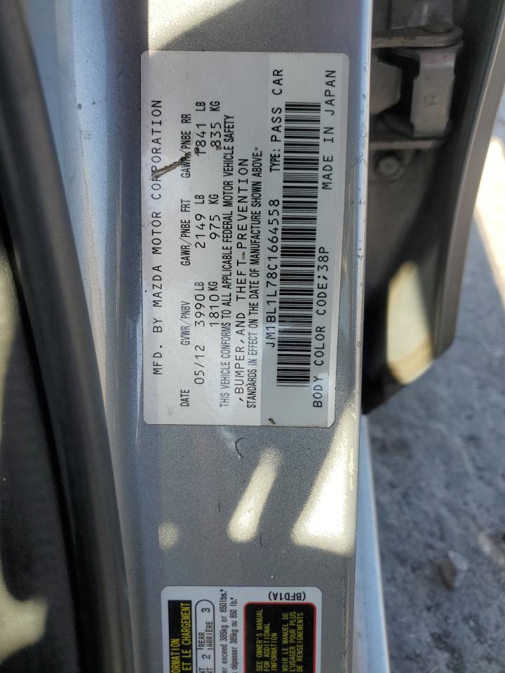 2012 Mazda 3 I VIN: JM1BL1L78C1664558 Lot: 93296025