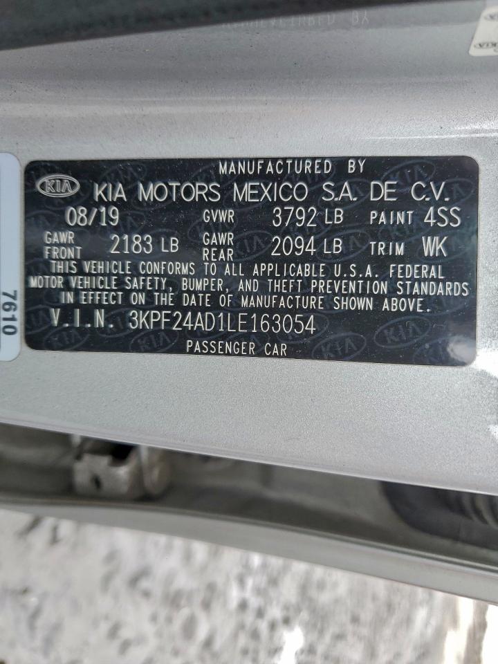 2020 Kia Forte Fe VIN: 3KPF24AD1LE163054 Lot: 94289245