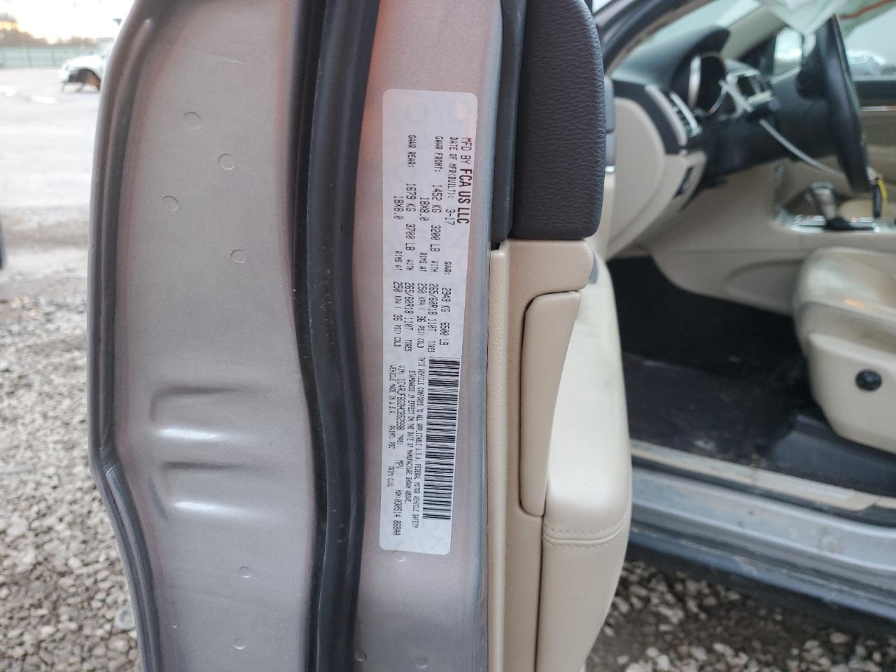 2017 Jeep Grand Cherokee Limited VIN: 1C4RJFBG3HC852998 Lot: 91363505