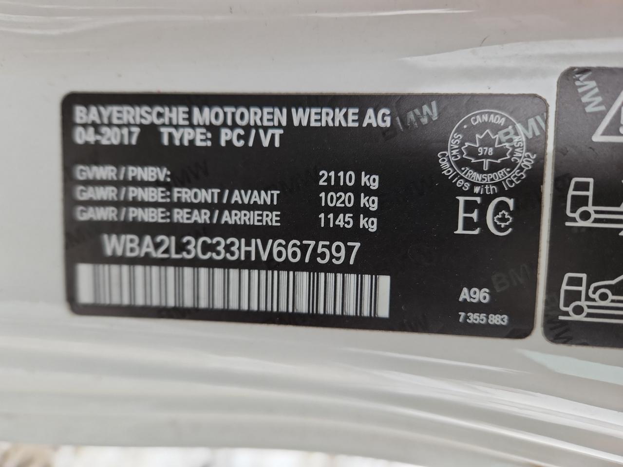 2017 BMW M240Xi VIN: WBA2L3C33HV667597 Lot: 92129735