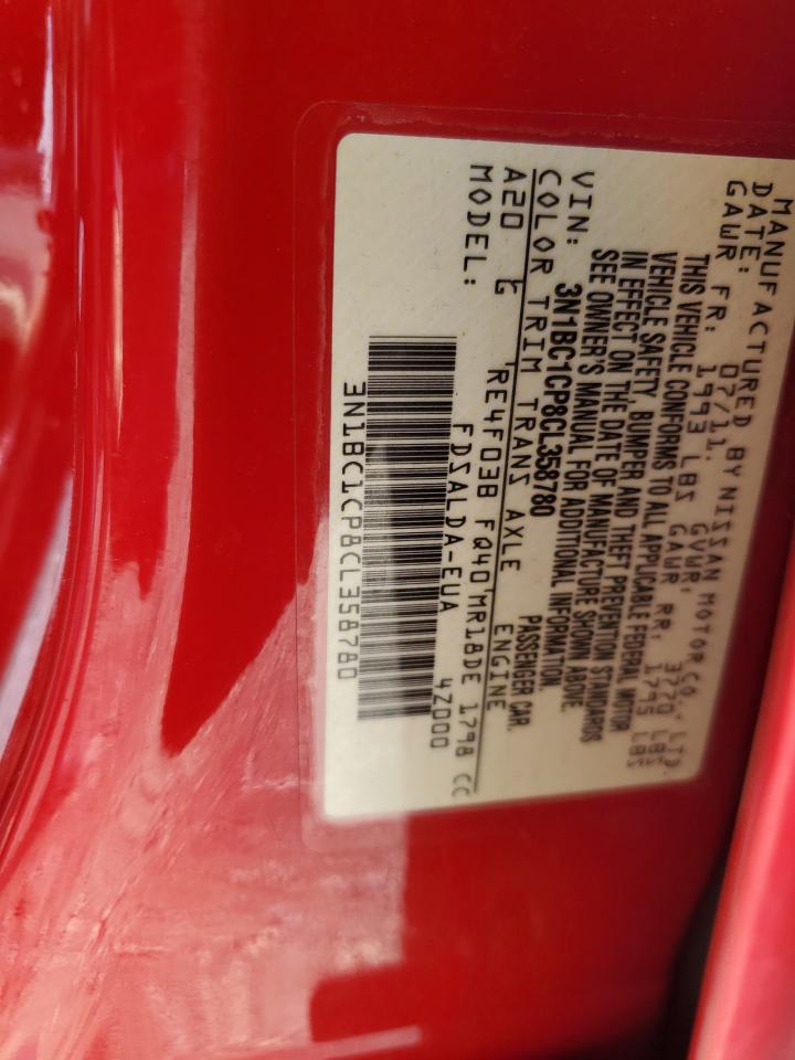 2012 Nissan Versa S VIN: 3N1BC1CP8CL358780 Lot: 92446965