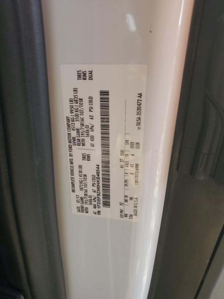 2017 Ford Transit T-350 Hd VIN: 1FDBF8ZM0HKB48544 Lot: 93446405