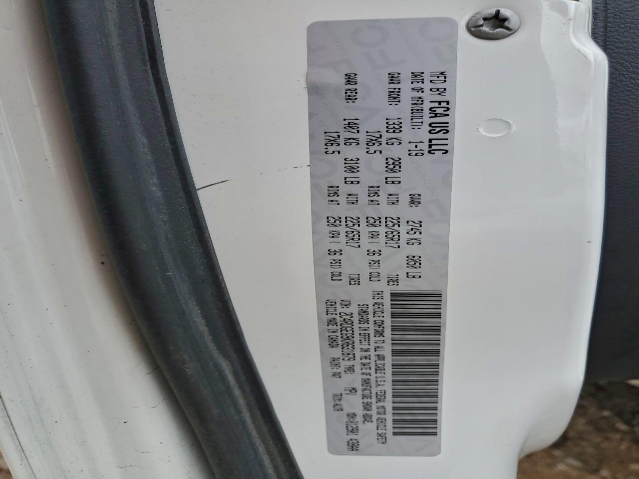 2019 Dodge Grand Caravan Gt VIN: 2C4RDGEG9KR631879 Lot: 94042035