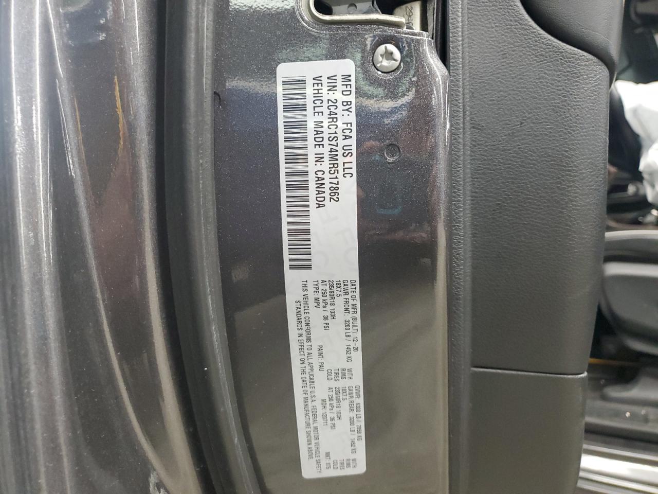 2021 Chrysler Pacifica Hybrid Limited VIN: 2C4RC1S74MR517862 Lot: 93112655