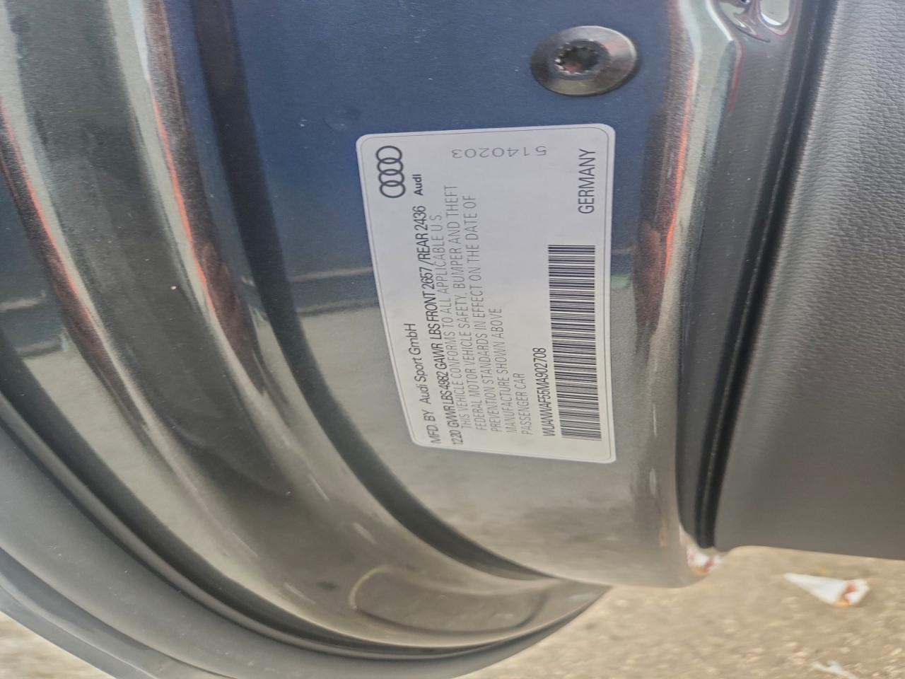 2021 Audi Rs5 VIN: WUANWAF55MA902708 Lot: 94269475