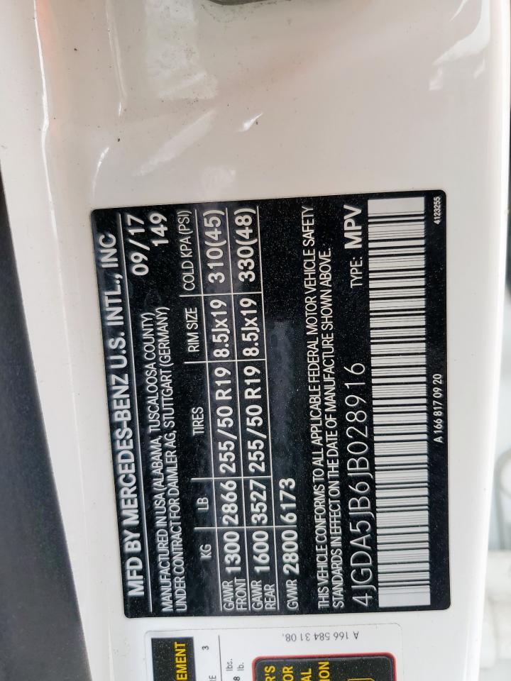 2018 Mercedes-Benz Gle 350 VIN: 4JGDA5JB6JB028916 Lot: 93342525