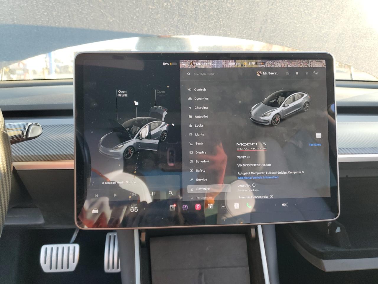 2020 Tesla Model 3 VIN: 5YJ3E1EC7LF714589 Lot: 90745695