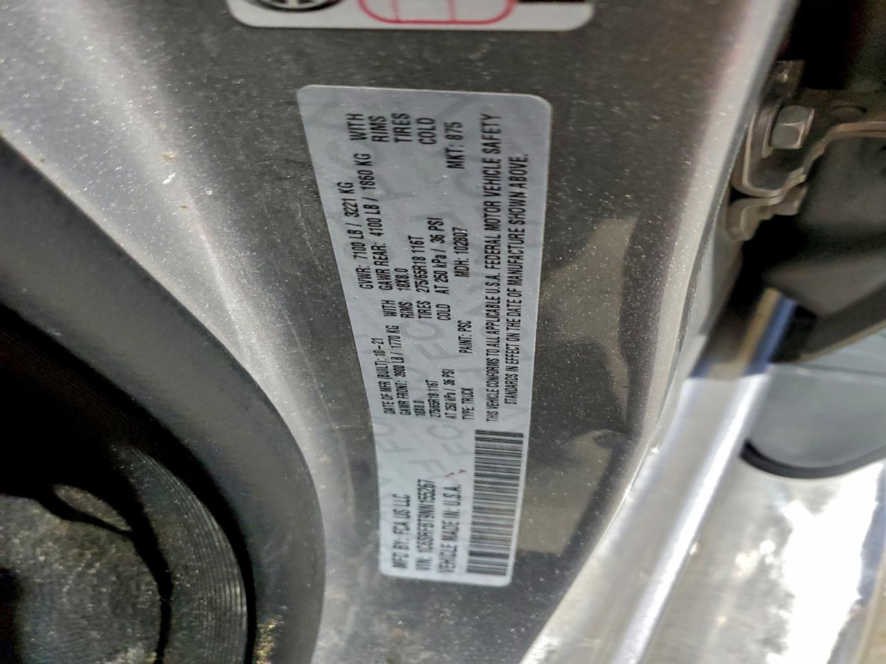 2022 Ram 1500 Big Horn/Lone Star VIN: 1C6SRFBT9NN155267 Lot: 94151195