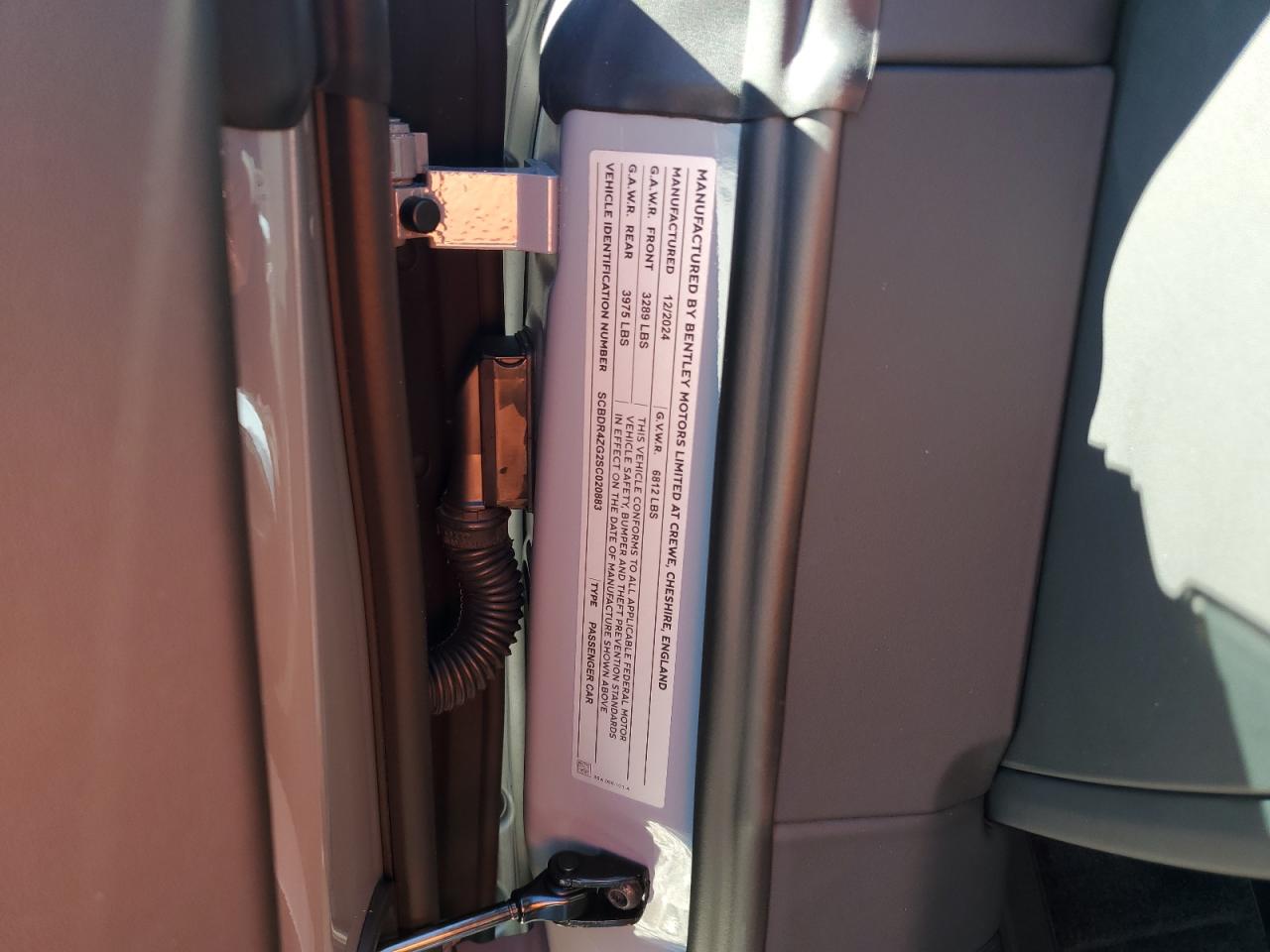 2025 Bentley Continental Gt Speed VIN: SCBDR4ZG2SC020883 Lot: 92040015