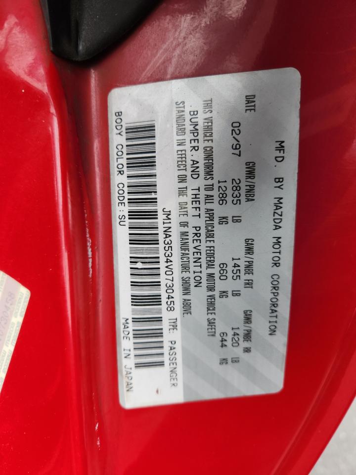 1997 Mazda Mx-5 Miata VIN: JM1NA3534V0730458 Lot: 91874325