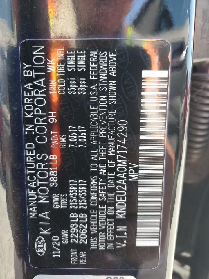 2021 Kia Seltos S VIN: KNDEU2AA0M7174290 Lot: 93542905