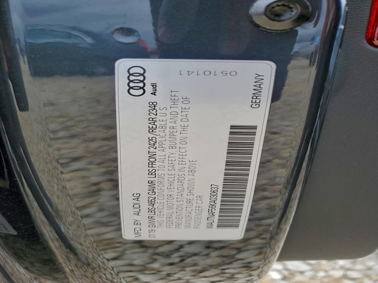 2019 Audi A5 Premium Plus VIN: WAUTNAF56KA030637 Lot: 94240895