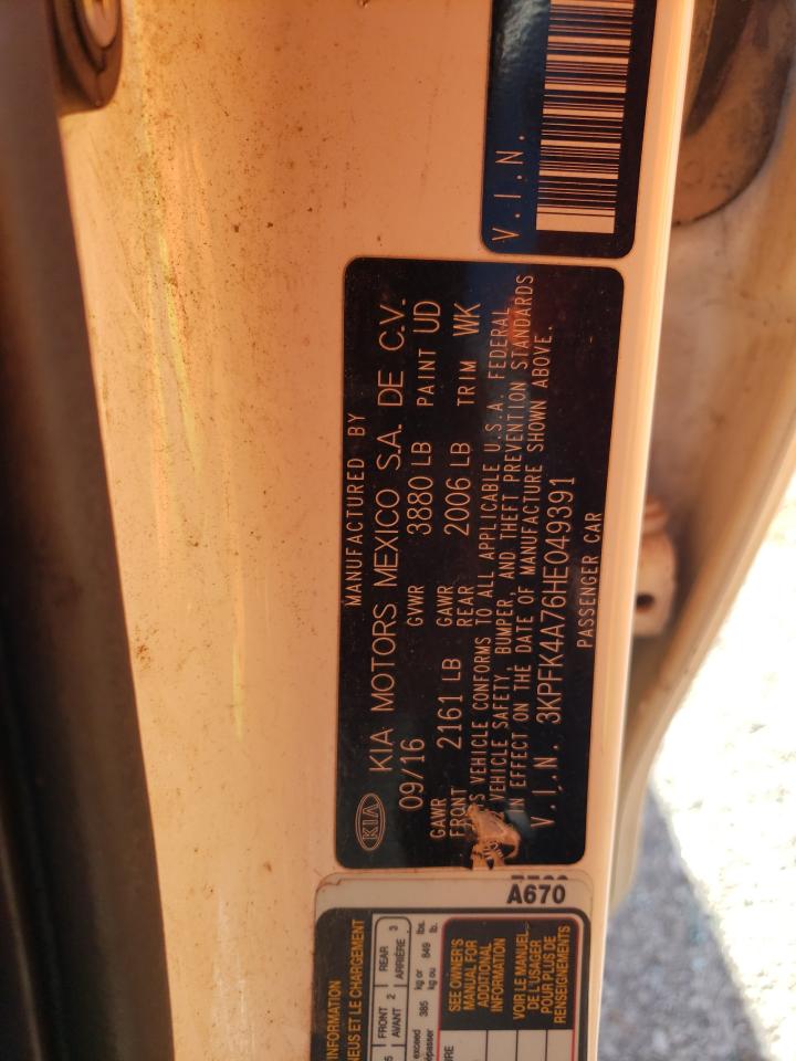 2017 Kia Forte Lx VIN: 3KPFK4A76HE049391 Lot: 92482335