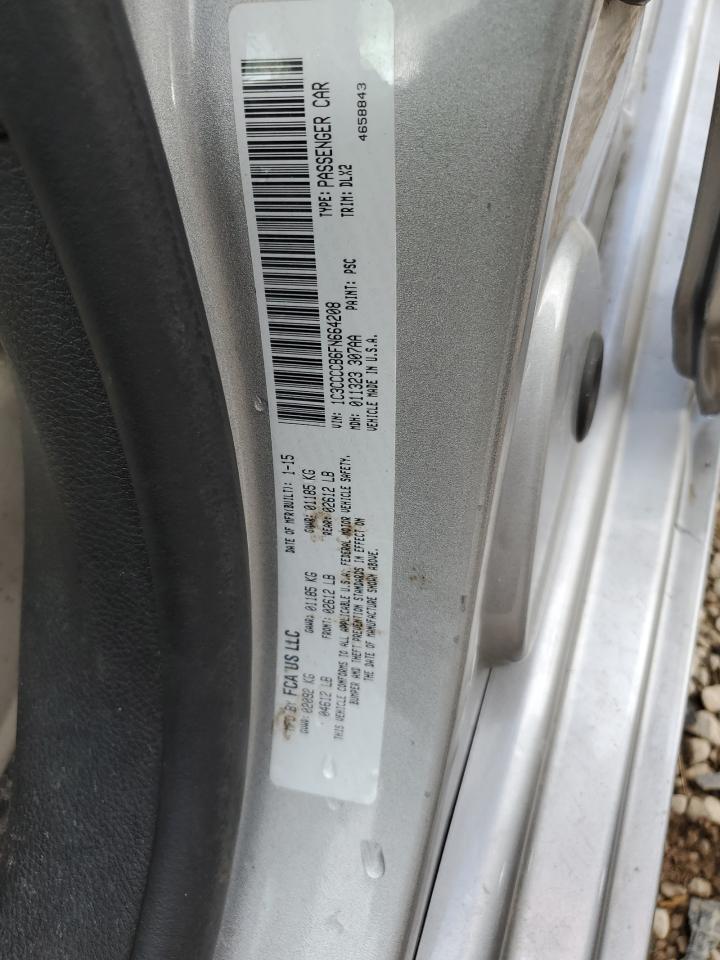 2015 Chrysler 200 C VIN: 1C3CCCCB6FN664208 Lot: 92254875