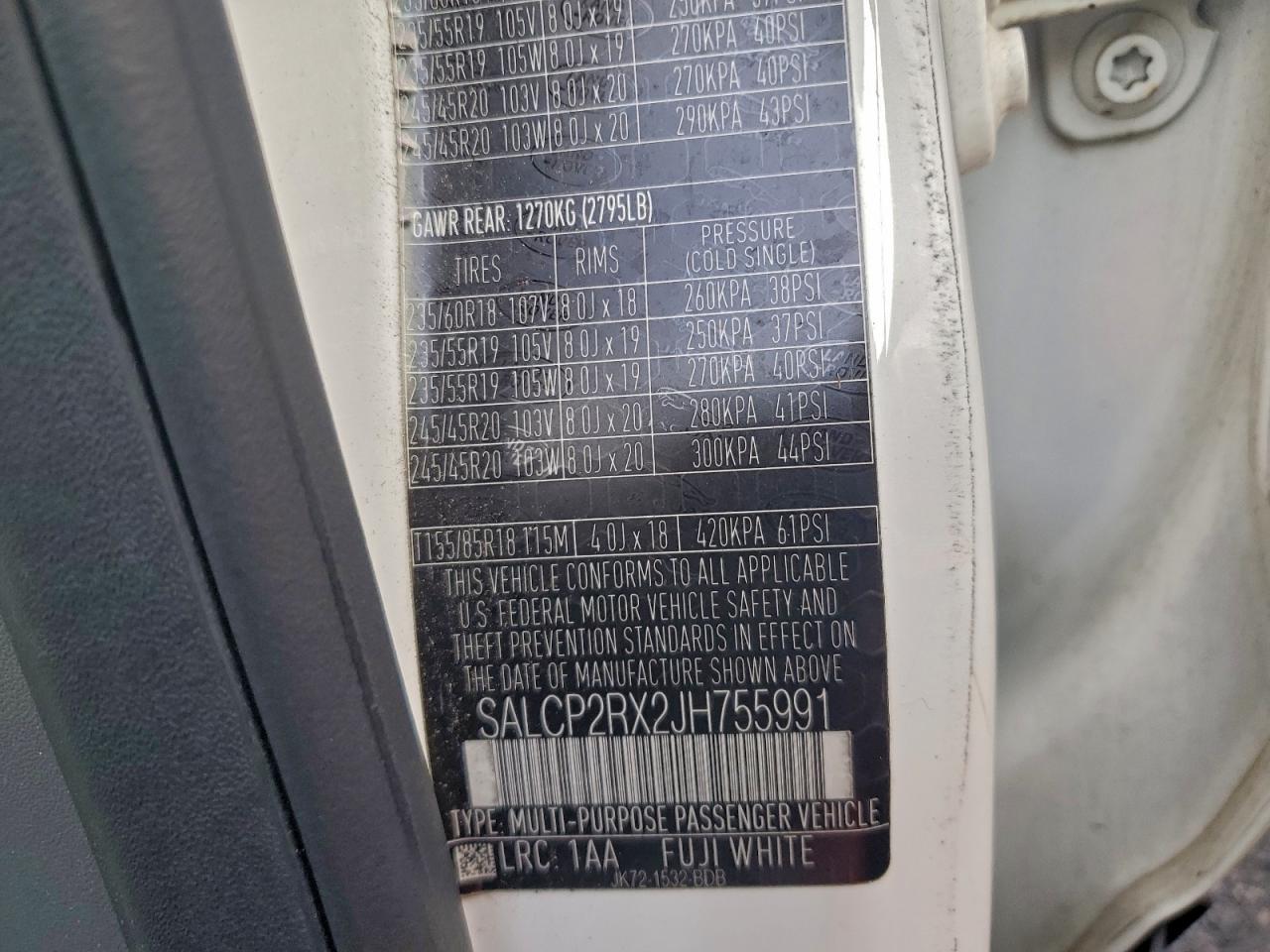 2018 Land Rover Discovery Sport Se VIN: SALCP2RX2JH755991 Lot: 94512865