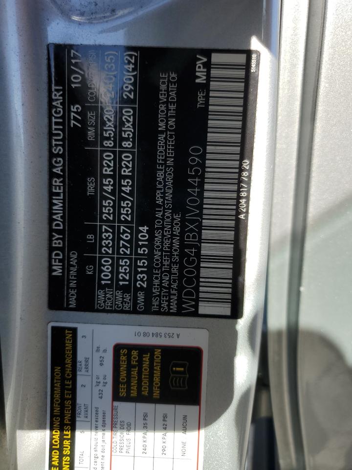 2018 Mercedes-Benz Glc 300 VIN: WDC0G4JBXJV044590 Lot: 93402025