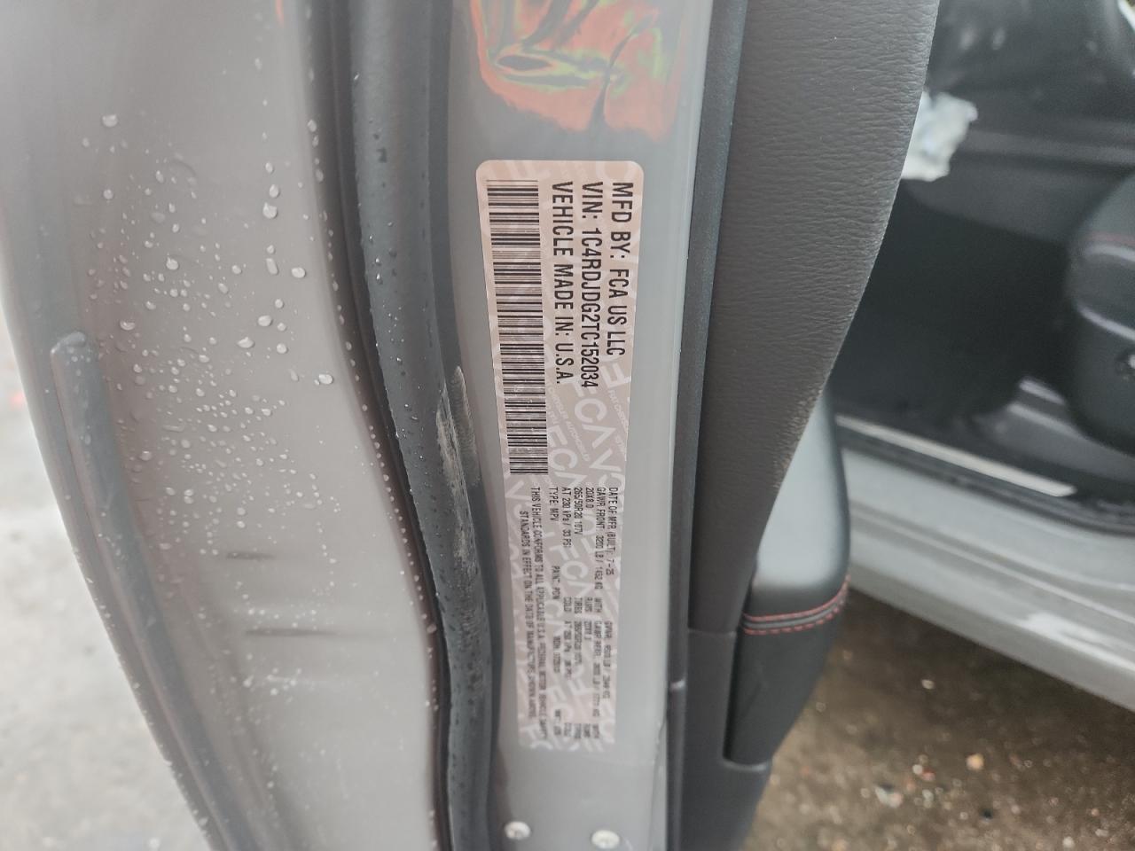 2026 Dodge Durango Gt VIN: 1C4RDJDG2TC152034 Lot: 93411125