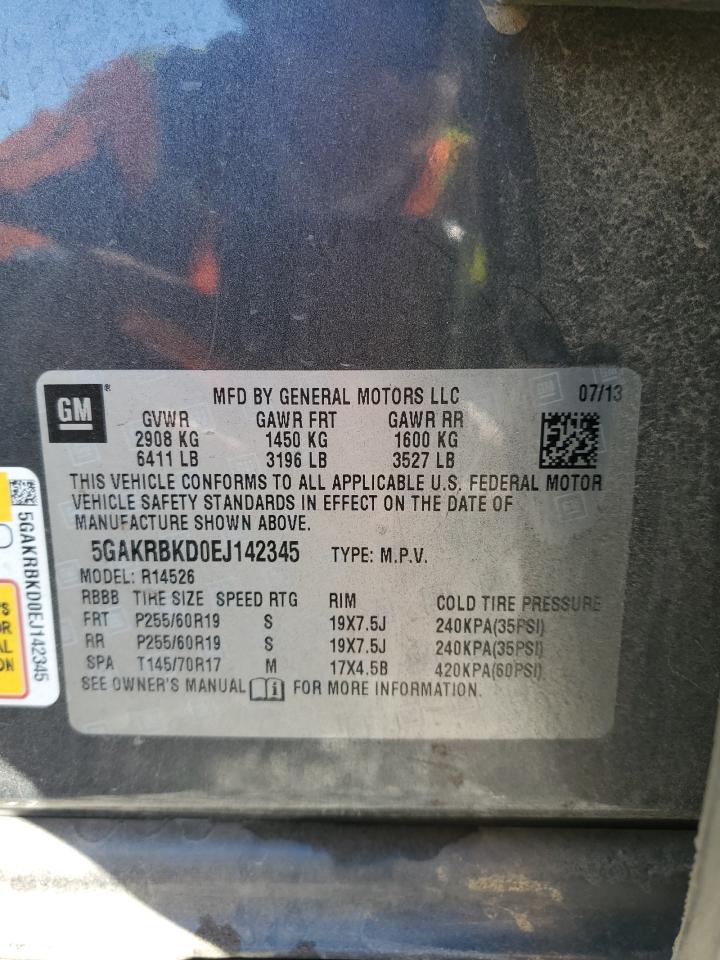 2014 Buick Enclave VIN: 5GAKRBKD0EJ142345 Lot: 91077125