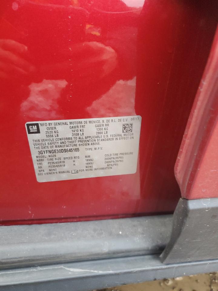 2013 Cadillac Srx Luxury Collection VIN: 3GYFNGE30DS645165 Lot: 92029975