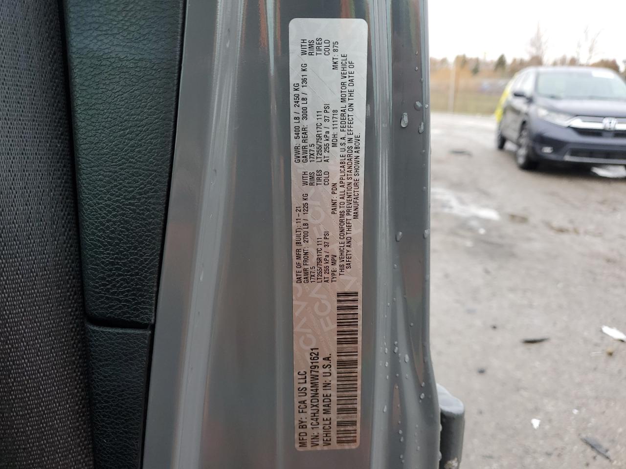 2021 Jeep Wrangler Unlimited Sport VIN: 1C4HJXDN4MW791621 Lot: 92497305