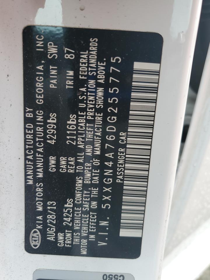 2013 Kia Optima Ex VIN: 5XXGN4A76DG255775 Lot: 93491345