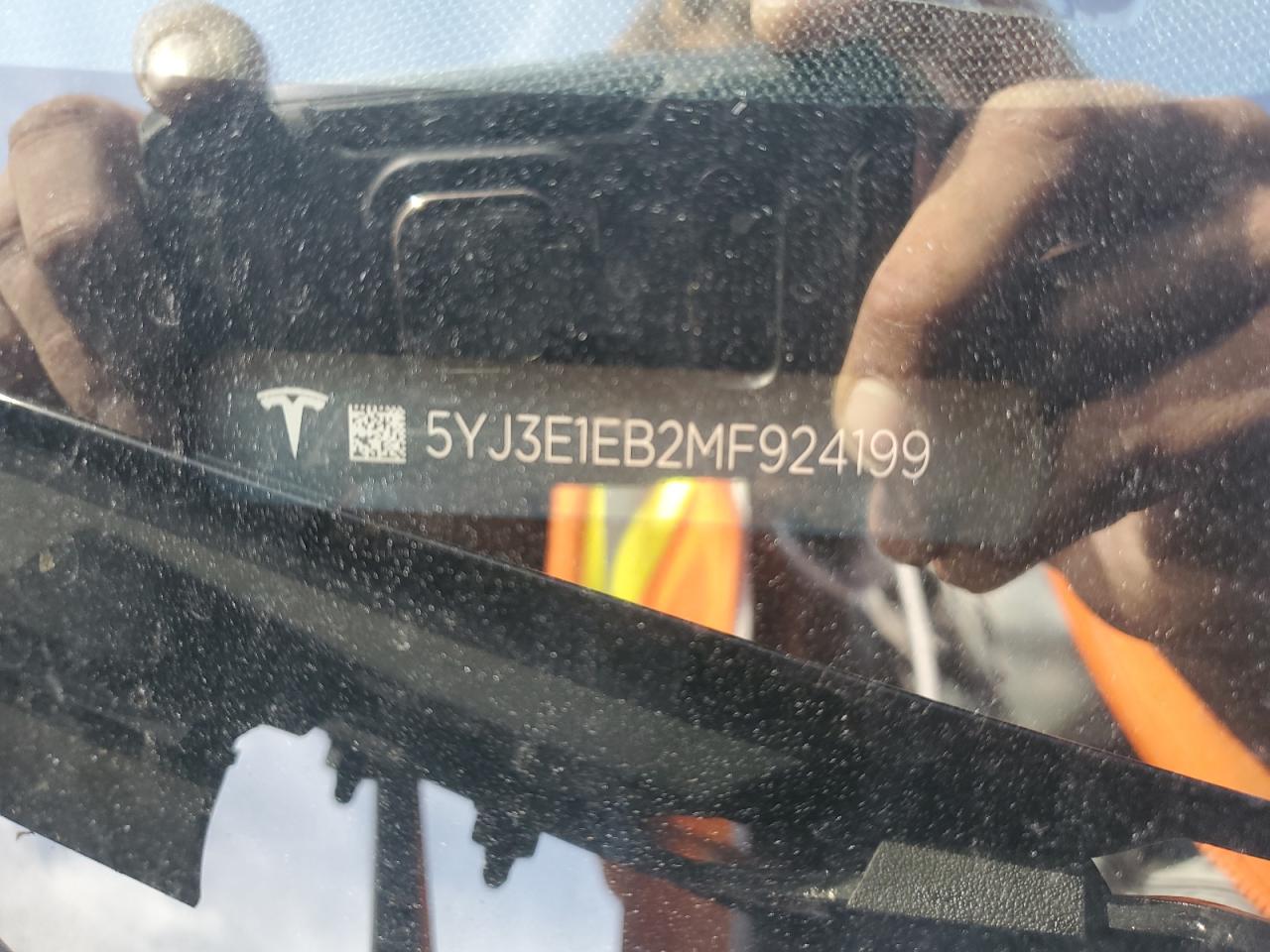 2021 Tesla Model 3 VIN: 5YJ3E1EB2MF924199 Lot: 87416995