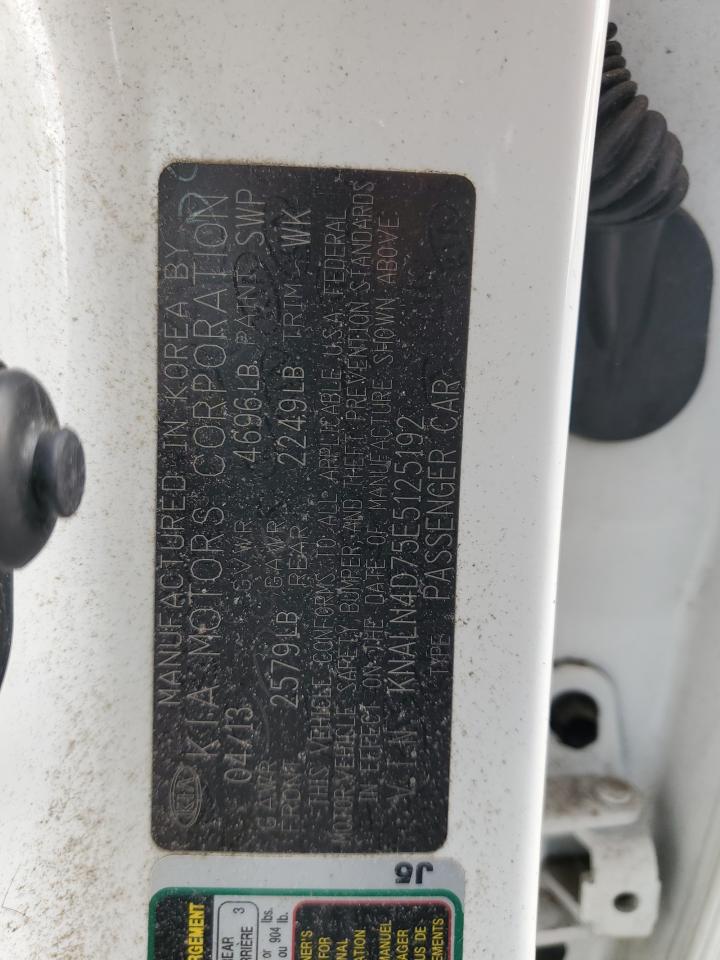 2014 Kia Cadenza Premium VIN: KNALN4D75E5125192 Lot: 90974095