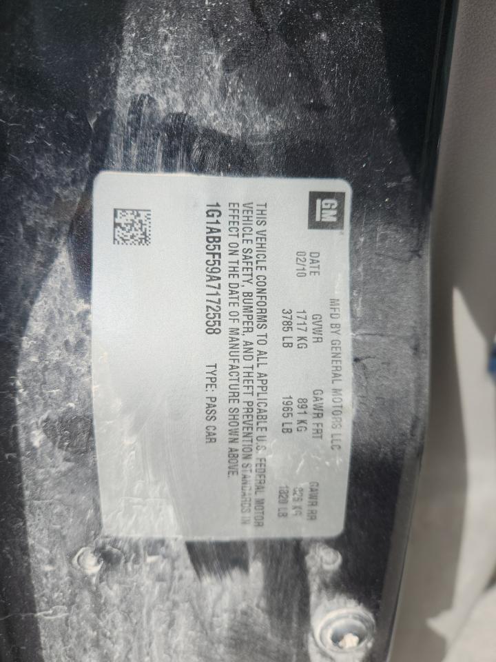 2010 Chevrolet Cobalt Ls VIN: 1G1AB5F59A7172558 Lot: 91237105