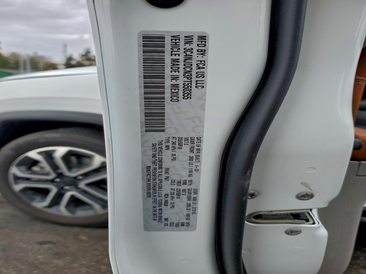 2023 Jeep Compass Limited VIN: 3C4NJDCN3PT550355 Lot: 94188555