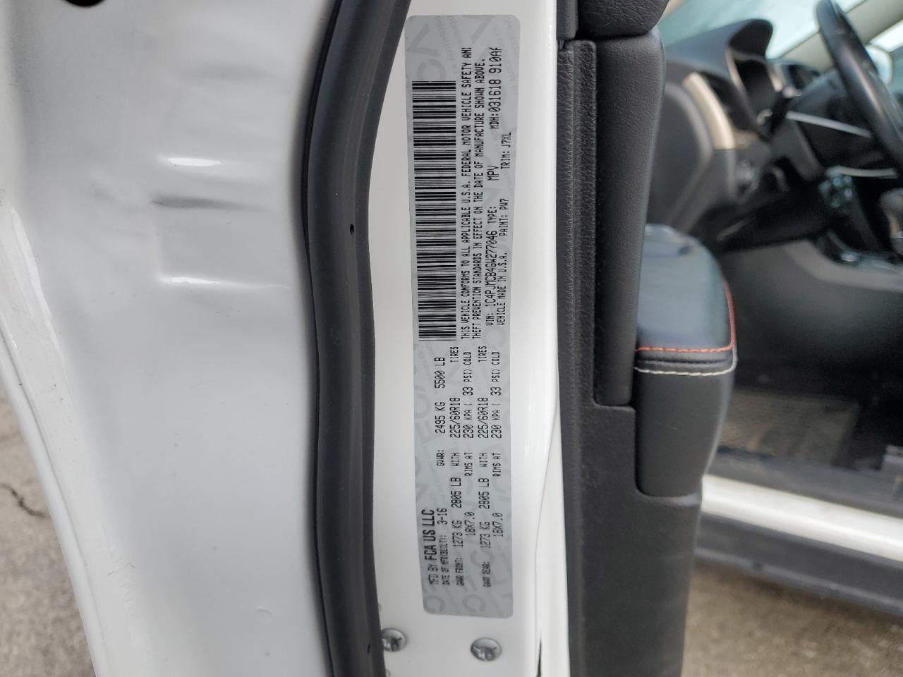 2016 Jeep Cherokee Latitude VIN: 1C4PJMCB4GW277046 Lot: 91840545