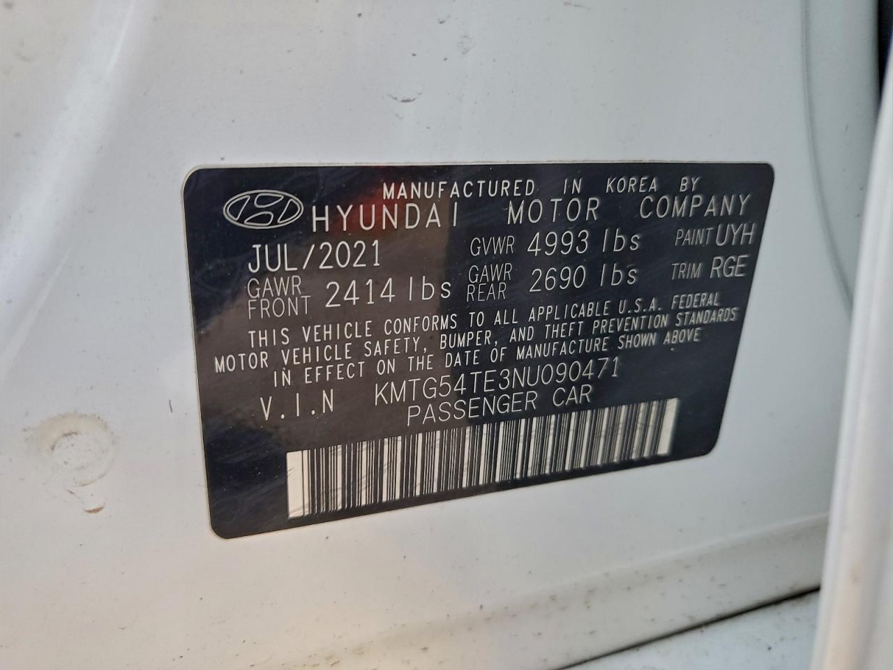 2022 Genesis G70 Base VIN: KMTG54TE3NU090471 Lot: 94442665