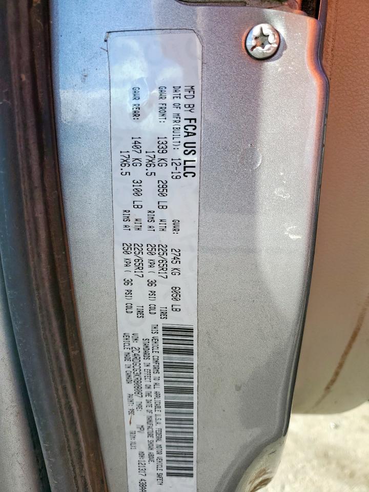 2019 Dodge Grand Caravan Sxt VIN: 2C4RDGCG3KR808087 Lot: 92760195