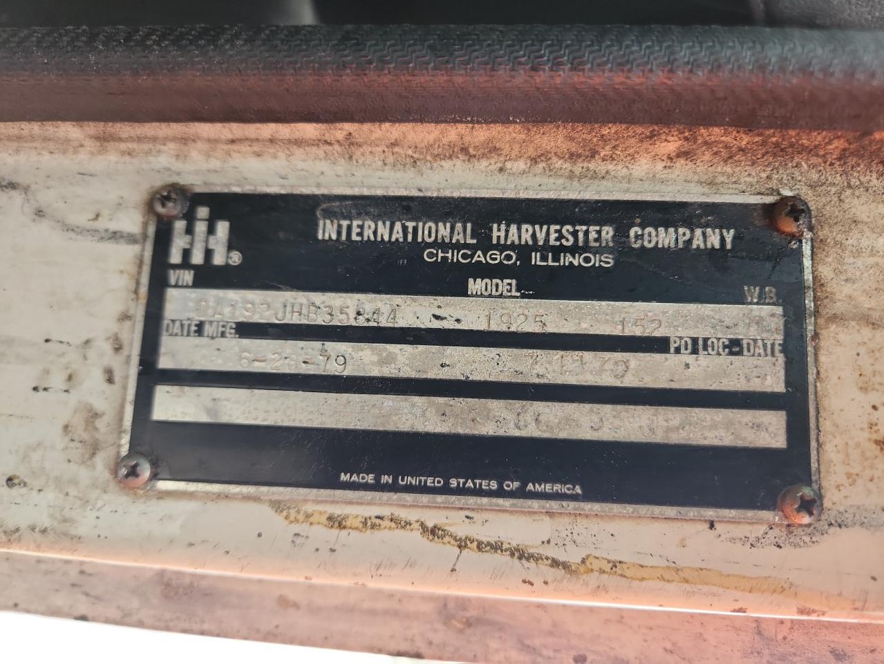 1979 International 1925 Semi Truck VIN: DA192JHB35844 Lot: 92977665