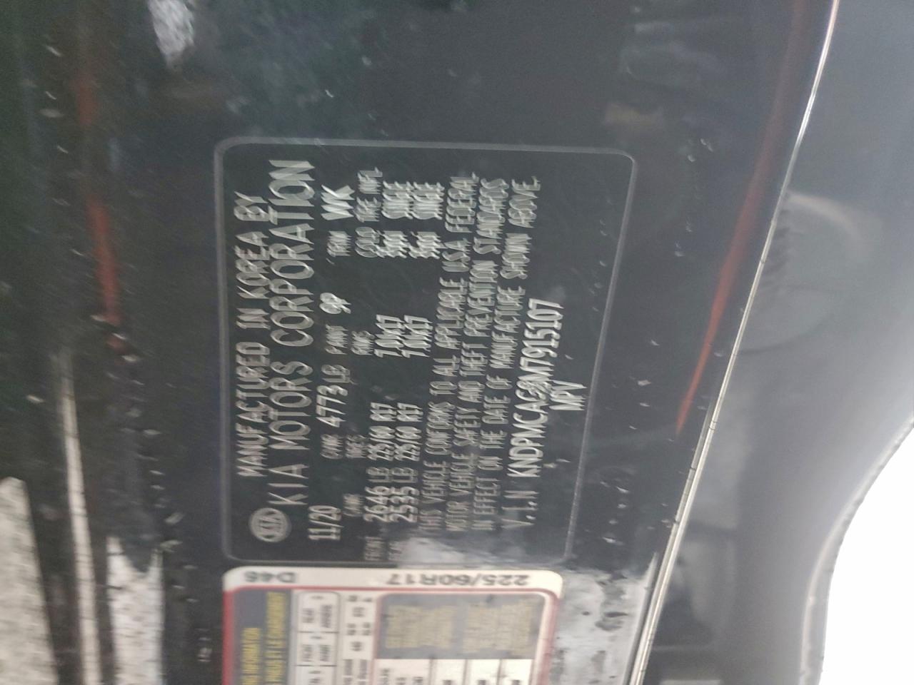 2021 Kia Sportage Lx VIN: KNDPMCAC8M7915107 Lot: 94332255