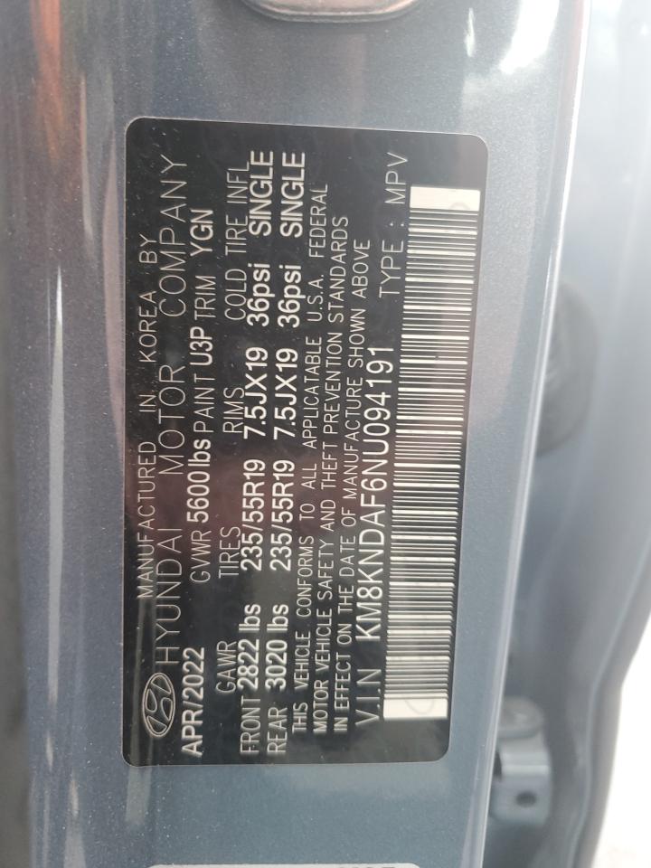 2022 Hyundai Ioniq 5 Sel VIN: KM8KNDAF6NU094191 Lot: 93236765